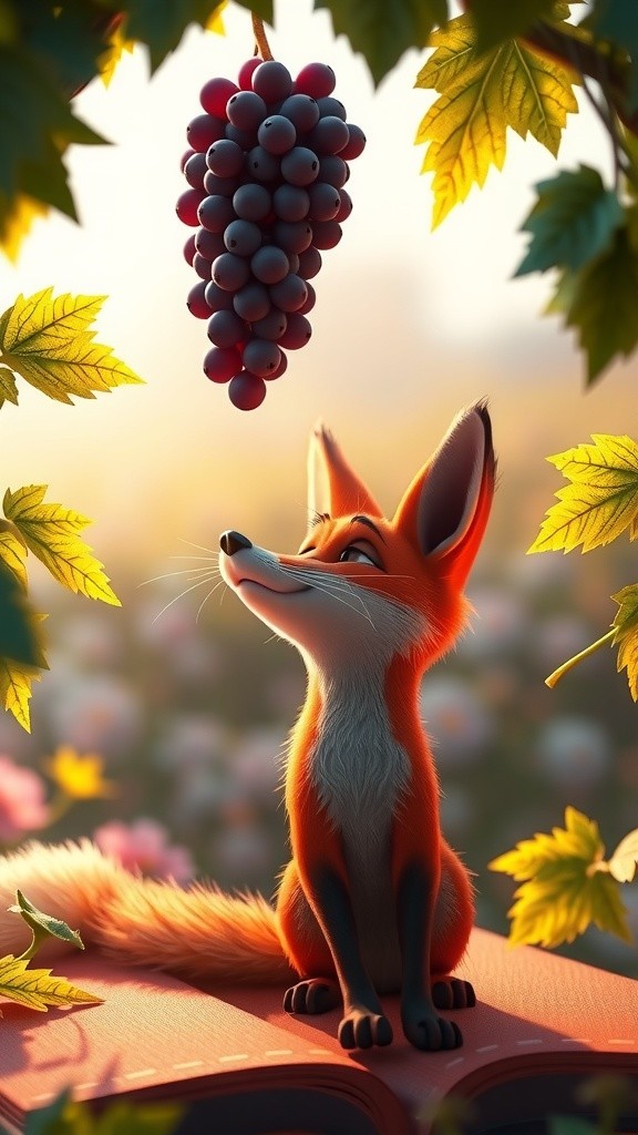 The Hungry Fox and the Sour Grapes