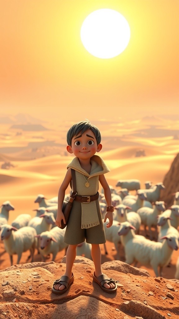 David and the Lion: A Shepherd's Courage