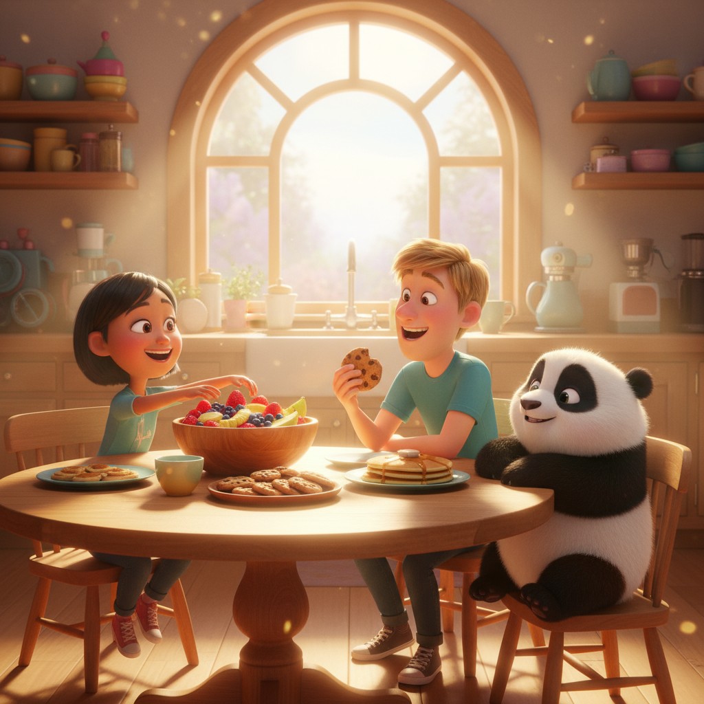 Fruit Friends: Sharing the Shiny Apple!