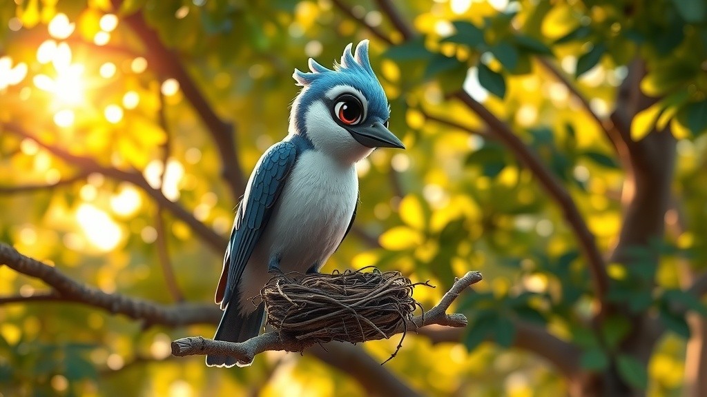 चिड़िया का मजबूत घोंसला