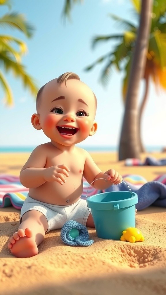 Beach Baby Rhyme: Splashing Fun at the Shore!