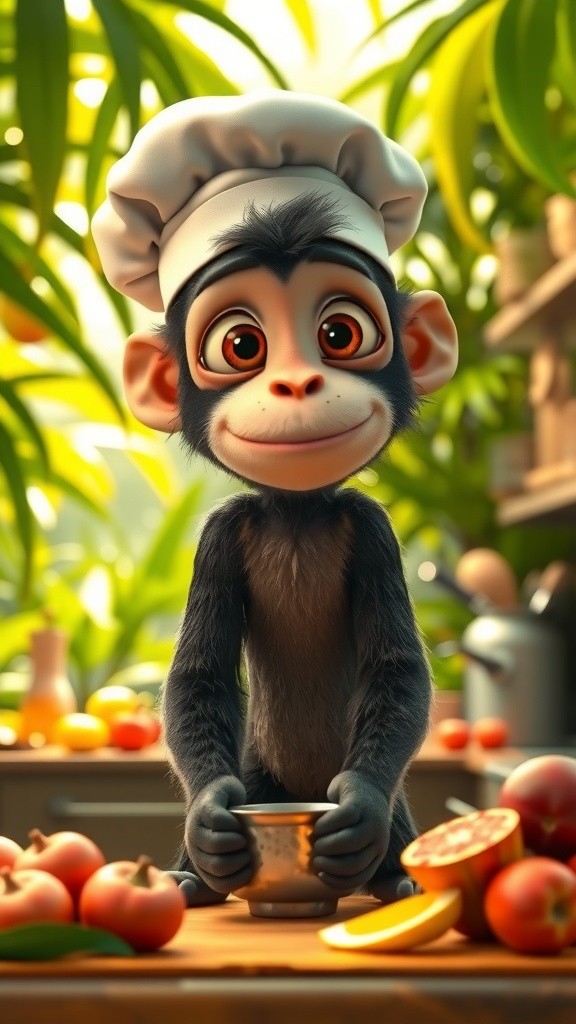 Food Master Laster Monkey Animation
