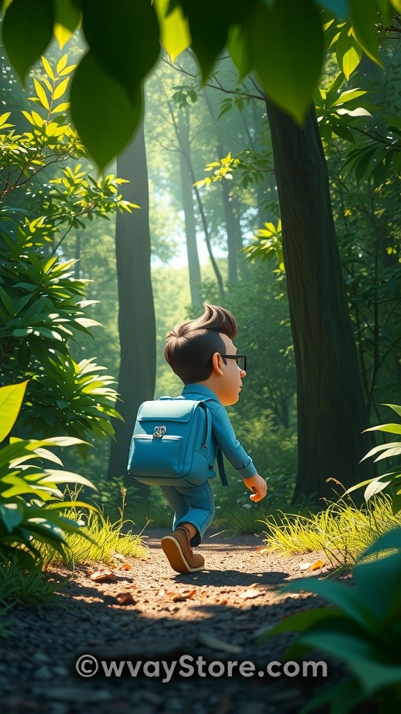 A Boy's Escape from a Bear in the Jungle