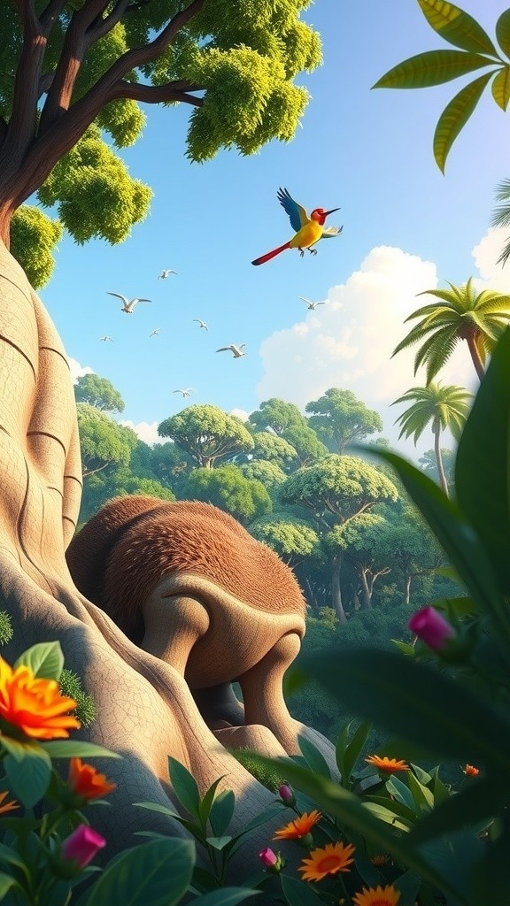 दोस्ताना हाथी और प्यारा शेर