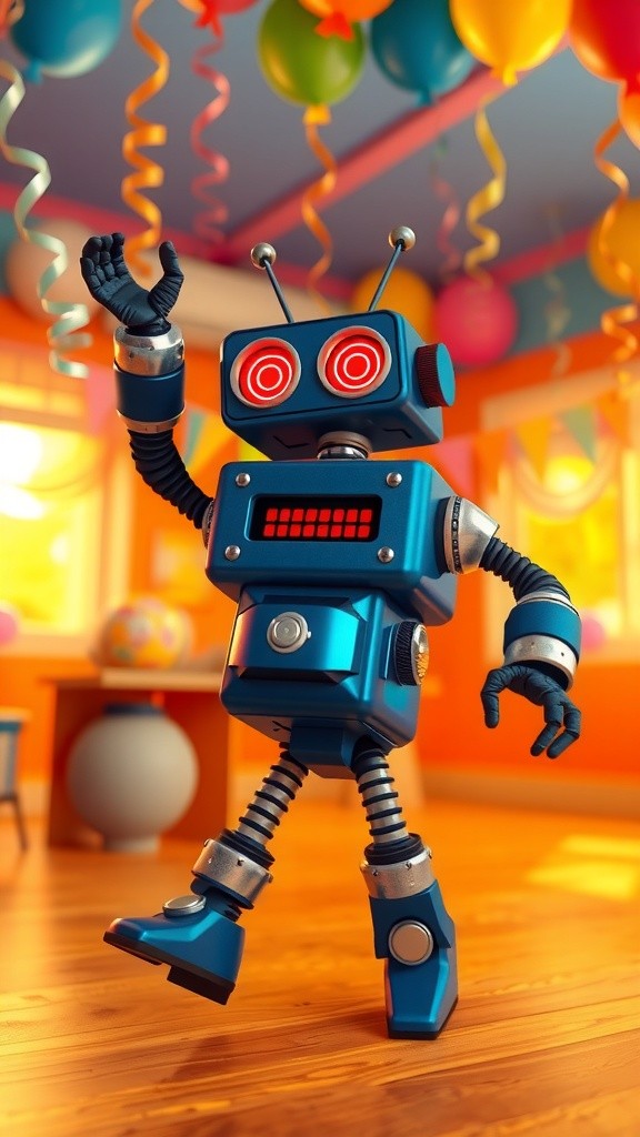 Robot and Cat's Silly Dance Adventure!