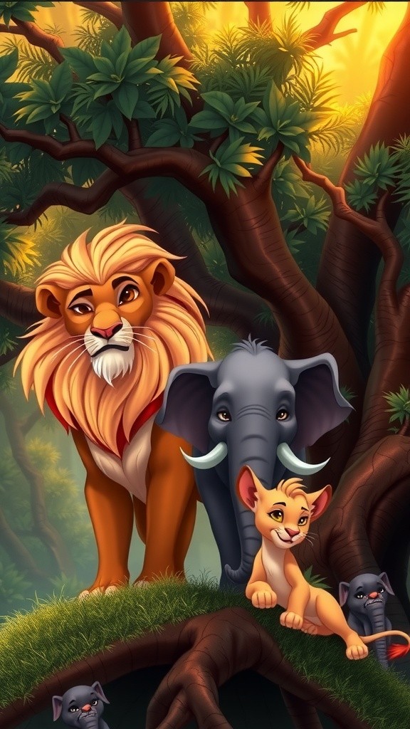 एकता की ताकत: शेर, हाथी और बाघ की कहानी