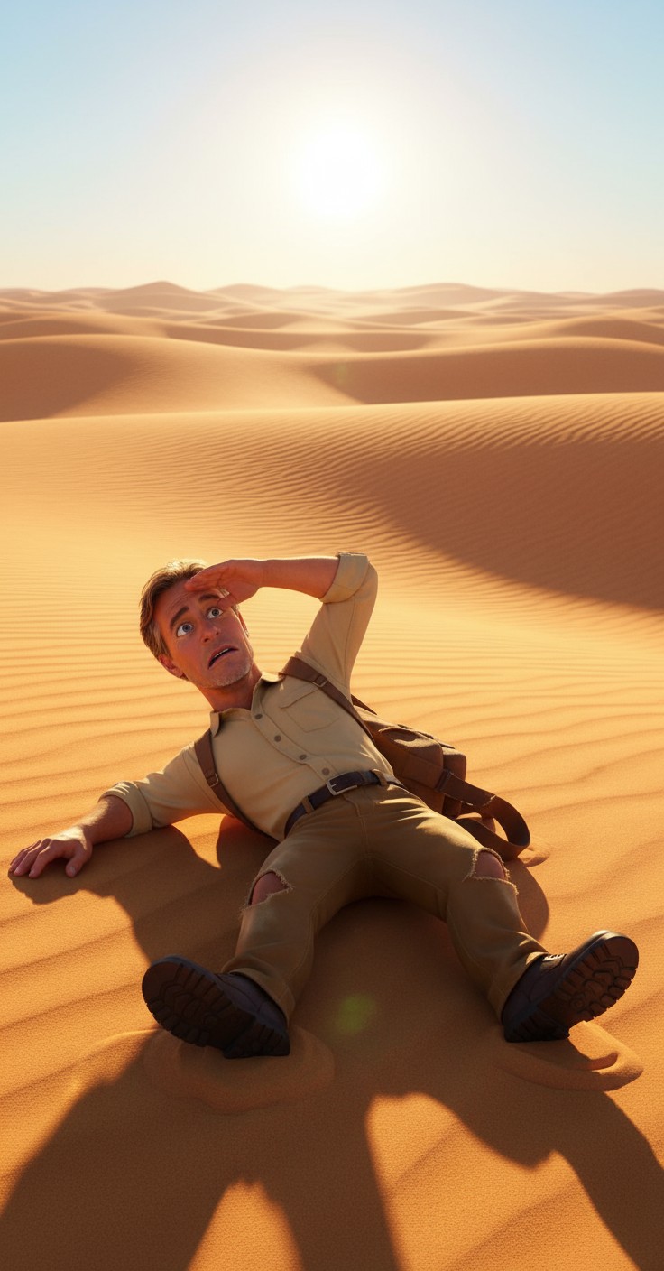 Whimsical Quest in the Golden Sands: The Mirror's Secret