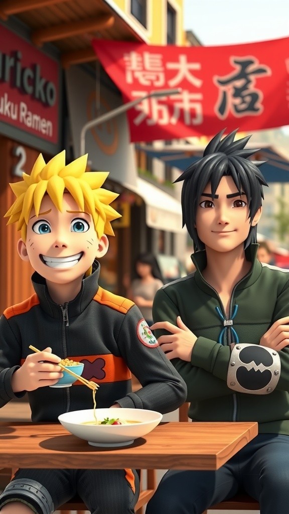 Pertarungan Ramen Naruto dan Sasuke!