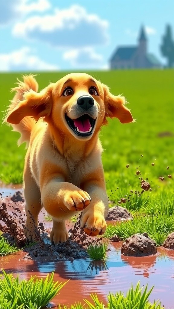 Keceriaan Anjing Bermain Lumpur!