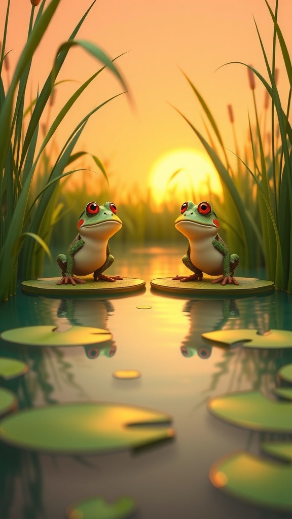 The Hilarious Fight of Bloop and Plip: A Frog's Tale!