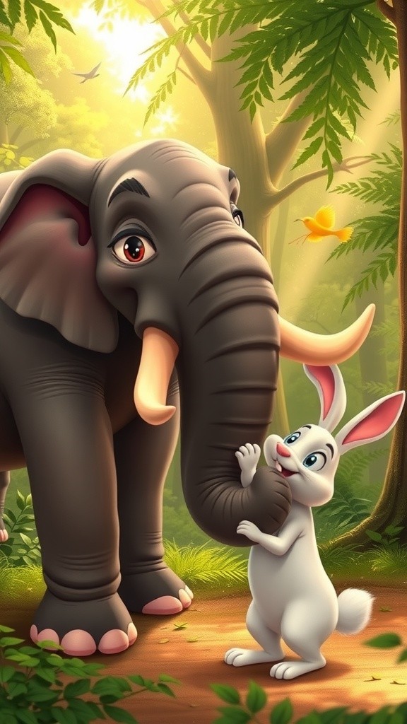 हाथी और खरगोश की मजेदार दौड़