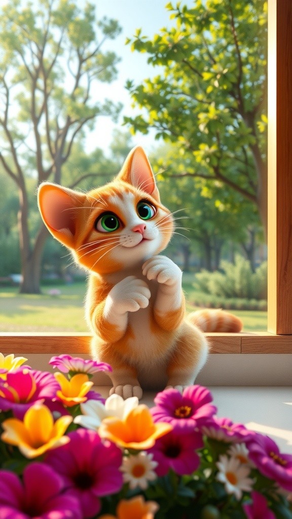 Muscle Cat Rescues Kitten from Dogs