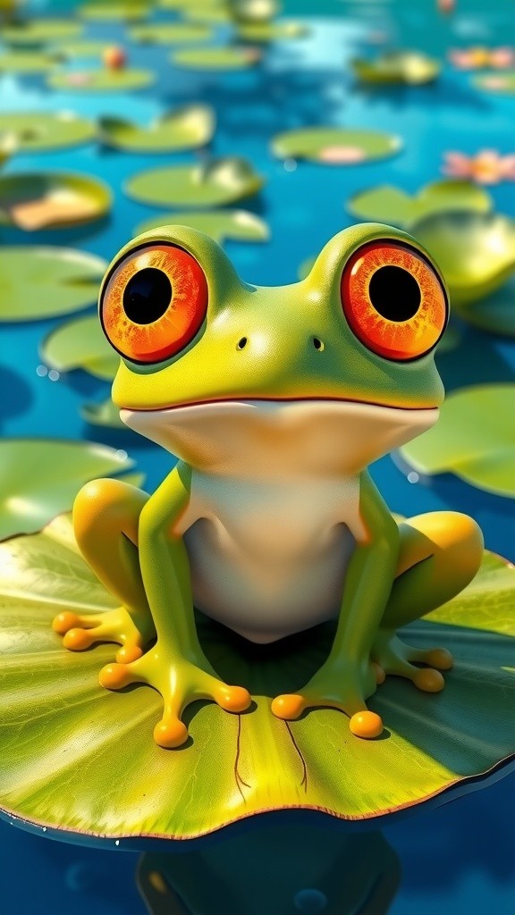 Selfie Katak Lucu di Kolam Jernih!