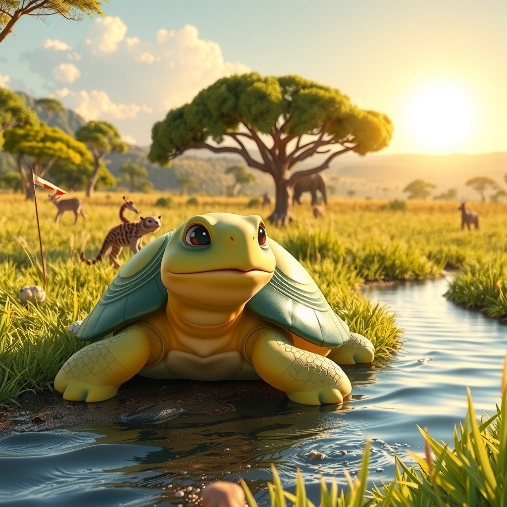 Tortoise's Clever Plan for the Heavenly Feast