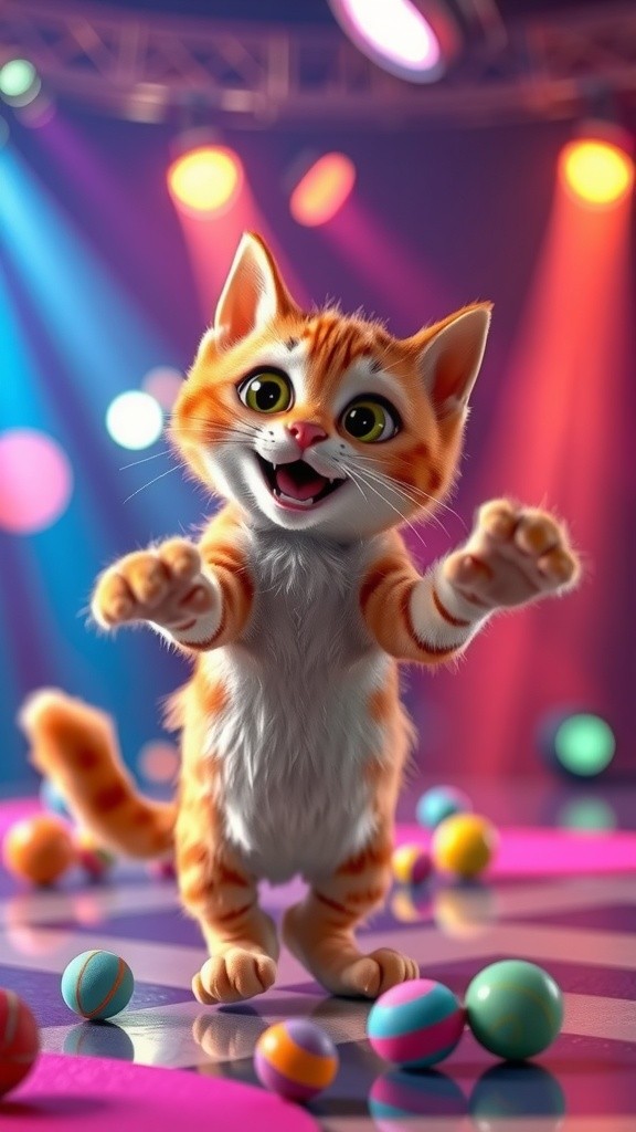 Kucing Oren Joget Ceria!