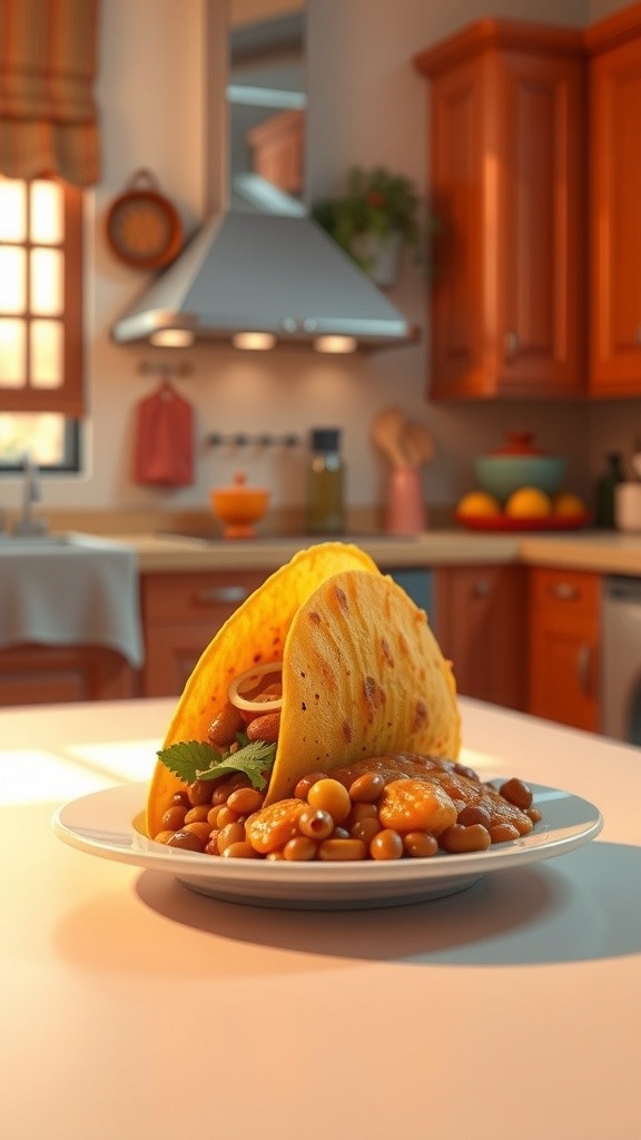 Burnt Mouse Taco Animation with Beans