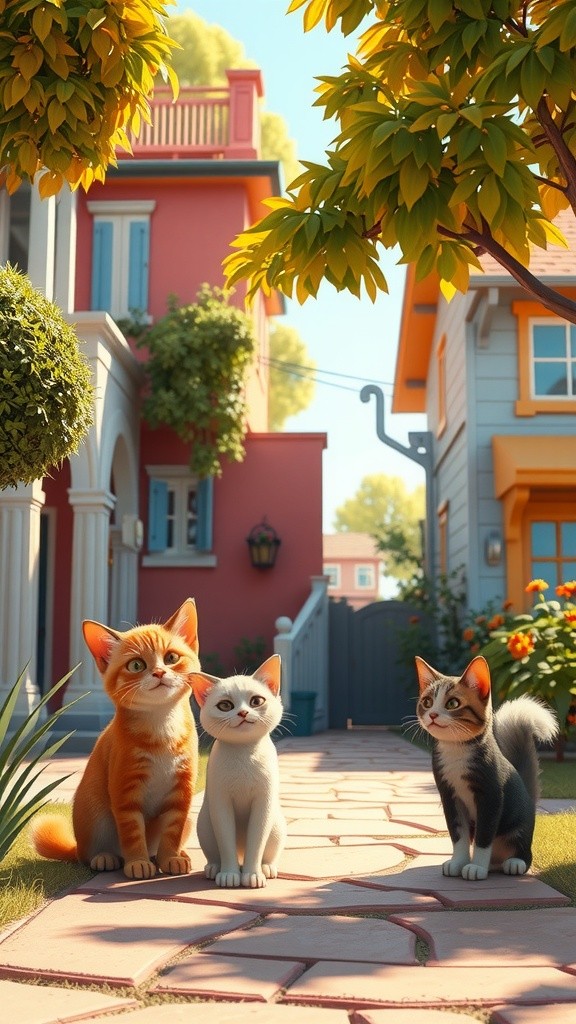 Kucing dan Keluarga Kucing Berpetualang ke Luar Kota