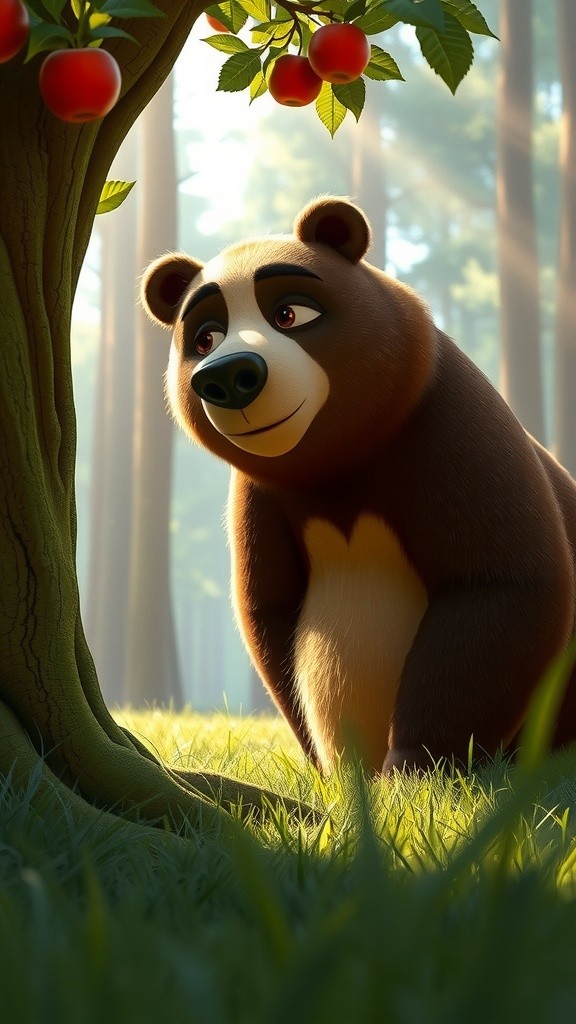 Bubu dan Tupai: Berbagi Apel Merah 🍎🐻