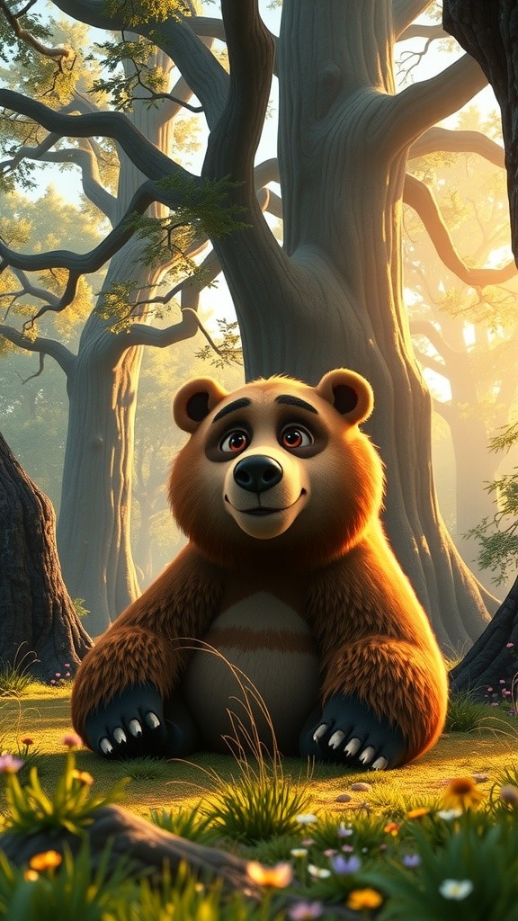 पेड़ में फंसा भालू