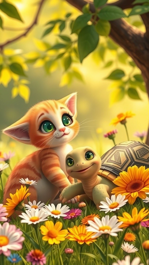 کچھوا اور بلی: دوستی کی سبق آموز کہانی