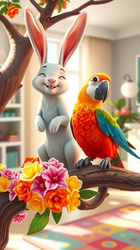 Adventures of Puntungrey Bunny & Ricco the Cockatiel: Childhood Friends Forever!