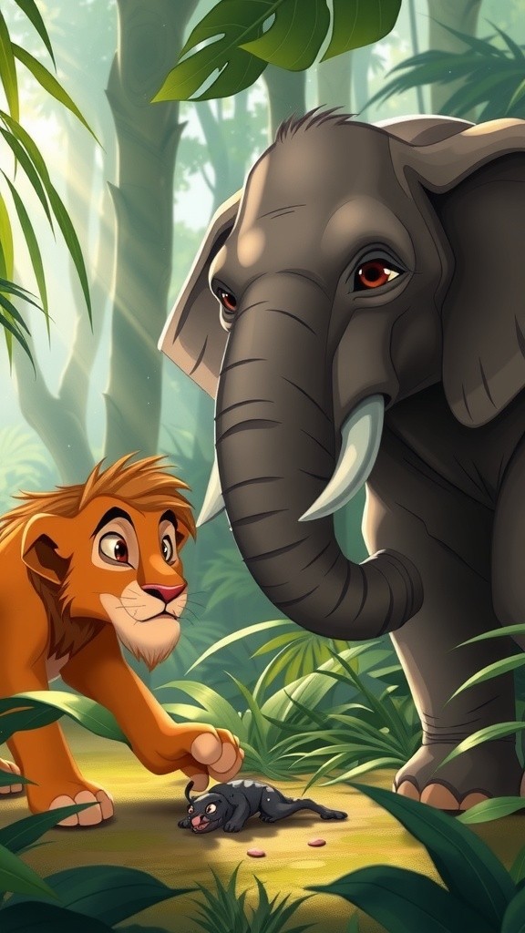 जंगल के नायक: हाथी और शेर की दोस्ती