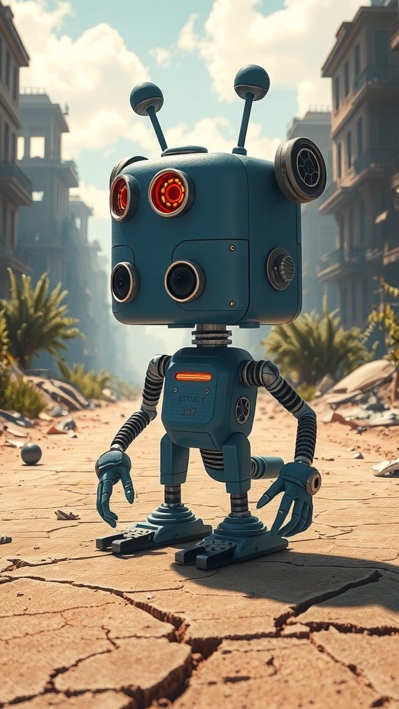 A Lonely Robot's Hope: Finding Life in Ruins