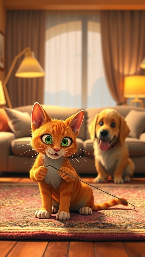 Kucing Cerdik dan Anjing Pemalas