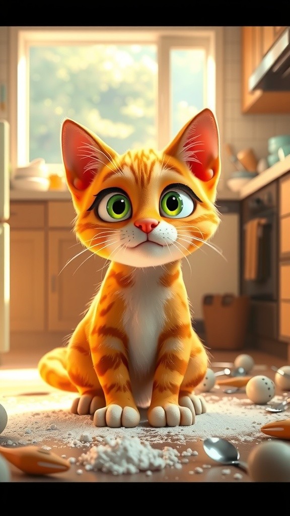 Miko Si Kucing: Cinta dan Ketekunan di Dapur