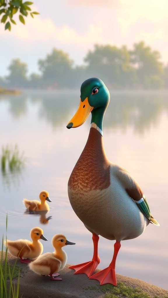 The Mother Duck's Courage