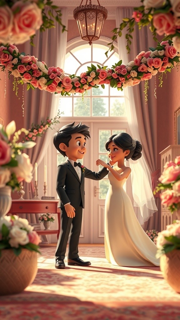 नोबिता और शिज़ुका की शादी का जश्न