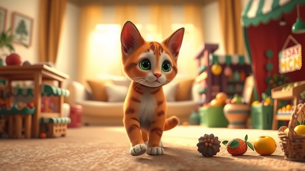 A Curious Cat's Market Adventure