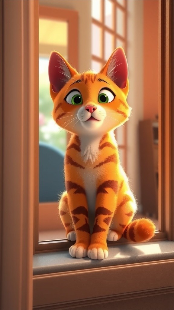 Kucing Kuning dan Es Krim