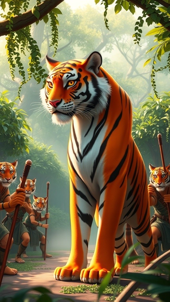 Superman vs Doctor Doom with the Tiger Tribe