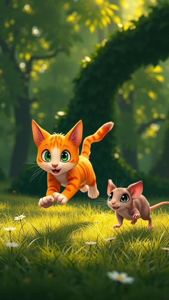 बिल्ली और चूहे का मजेदार खेल