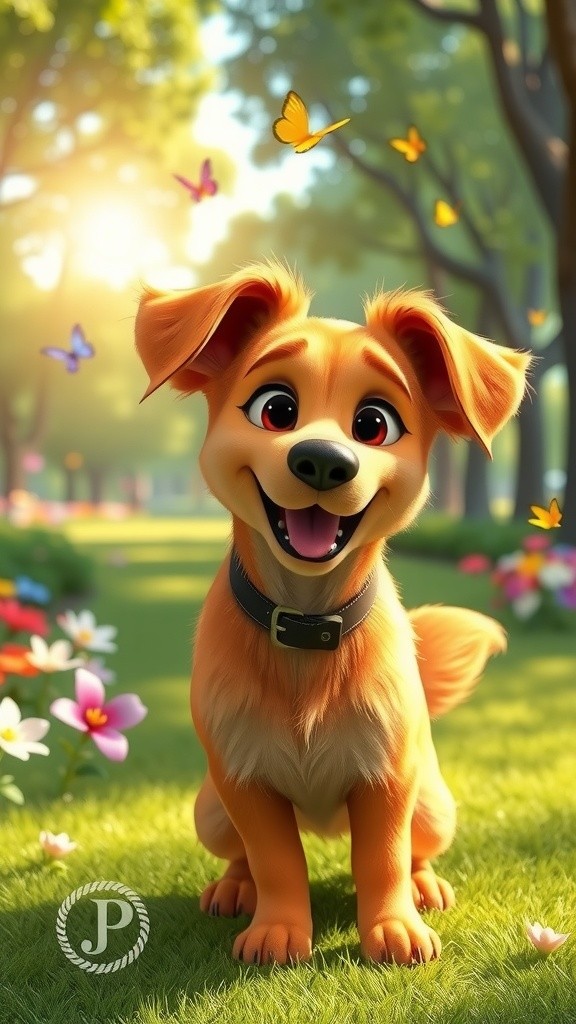 Puppy's Park Adventure: A Pixar-style Journey