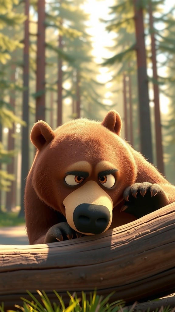 The Bear Stuck in the Tree