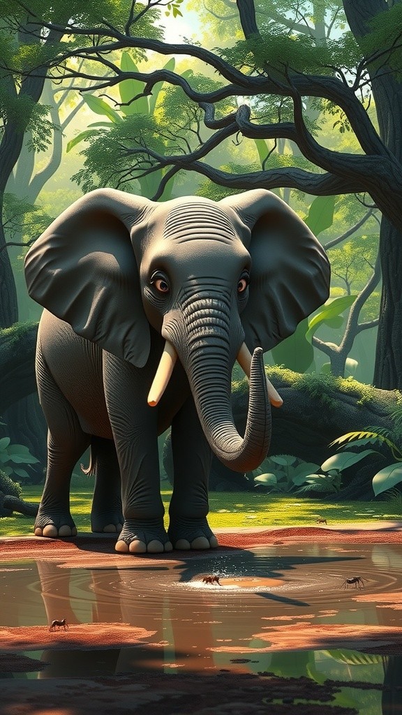 हाथी और लाल चींटी की कहानी