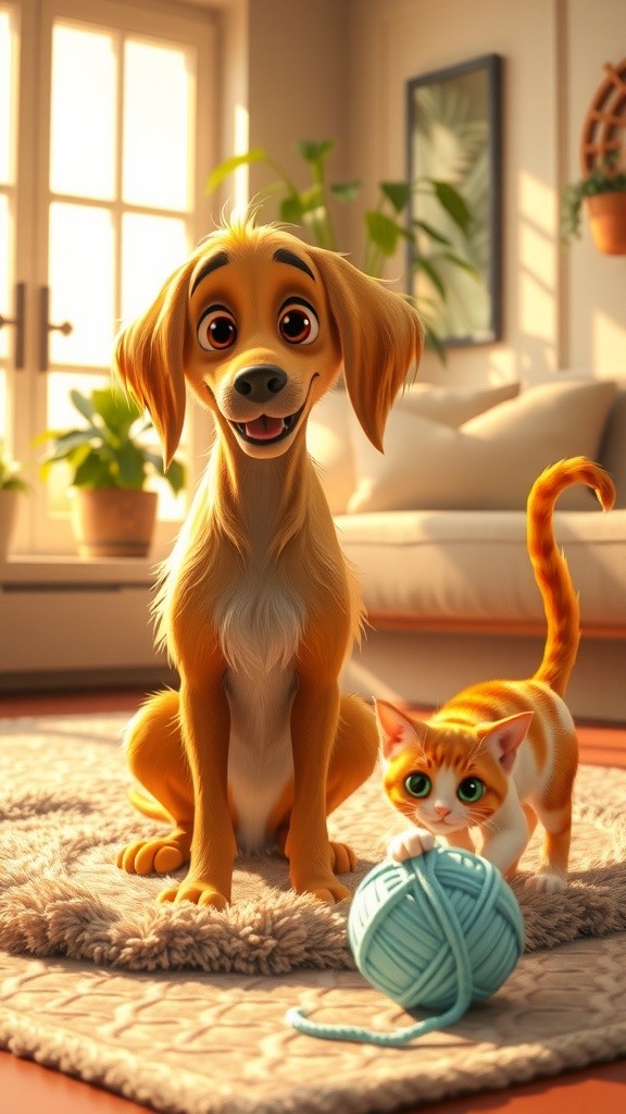 कुत्ता और बिल्ली की दोस्ती