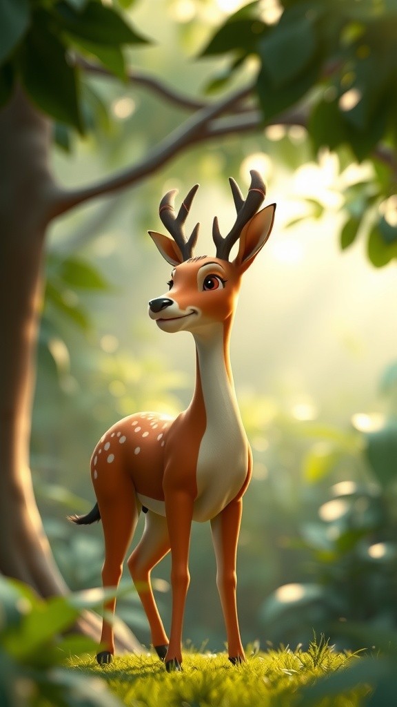 बेचारी हिरणी और उसके मासूम बच्चे की कहानी