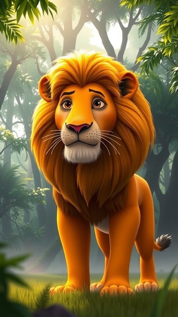 शेर और लोमड़ी: ताकत और बुद्धि की दोस्ती