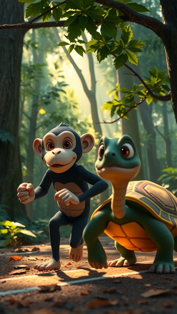 Bandar aur Kachhua ki Mazedaar Race!