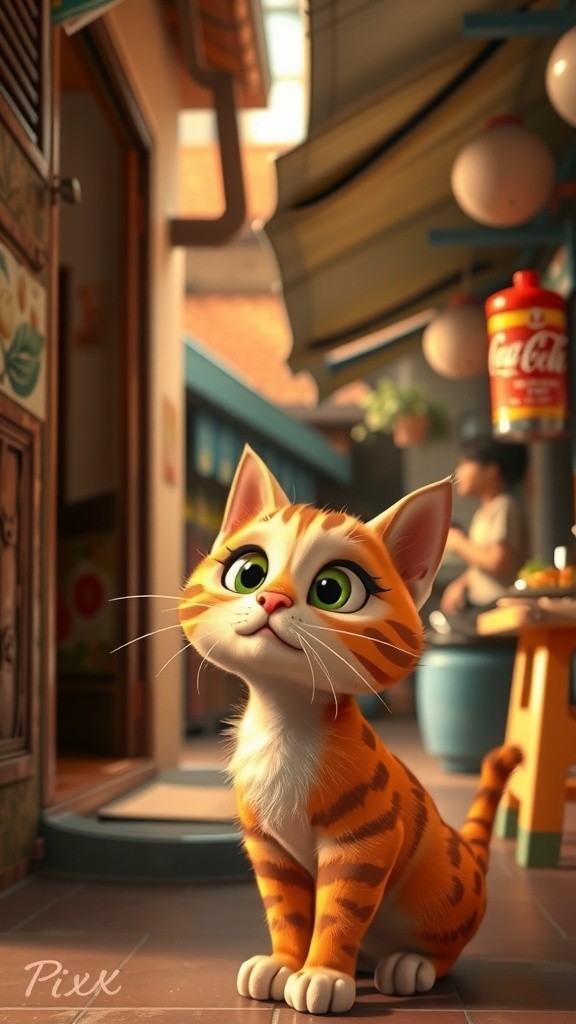 Persahabatan Oren dan Kucing Abu-Abu