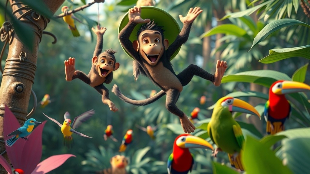 Animasi 3D Berbagai Jenis Hewan