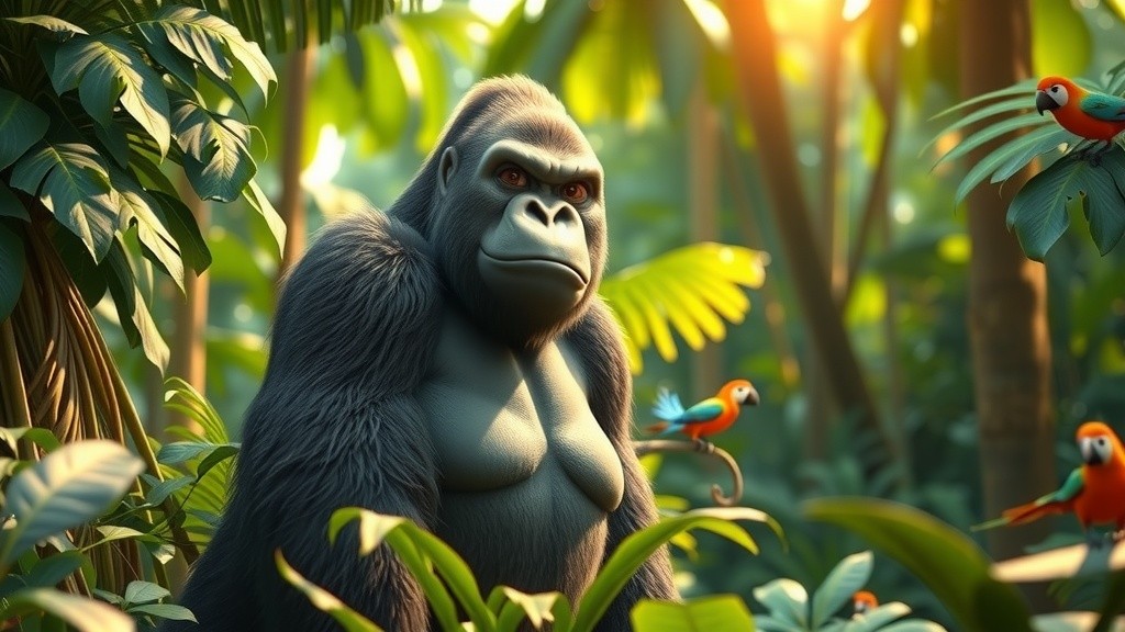 The Gorilla's Fury: A Jungle Rescue