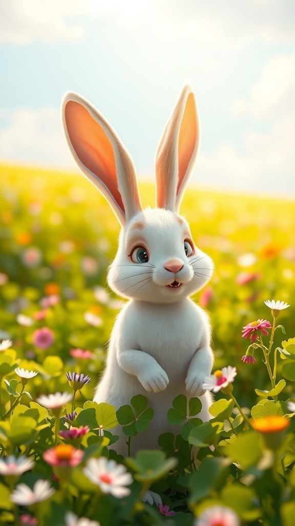 The Tale of Clover: A Fluffy White Rabbit Adventure