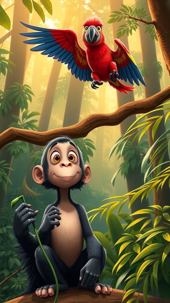 बुद्धू बंदर और चतुर तोता: मछली का अटैक!