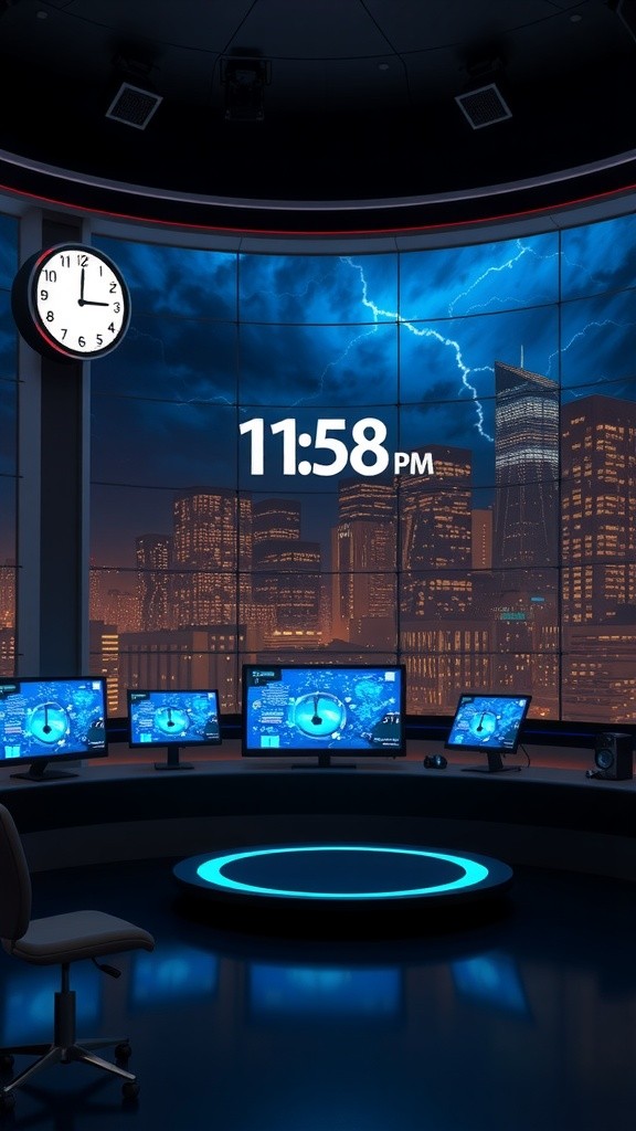 Breaking News Under Stormy Skies