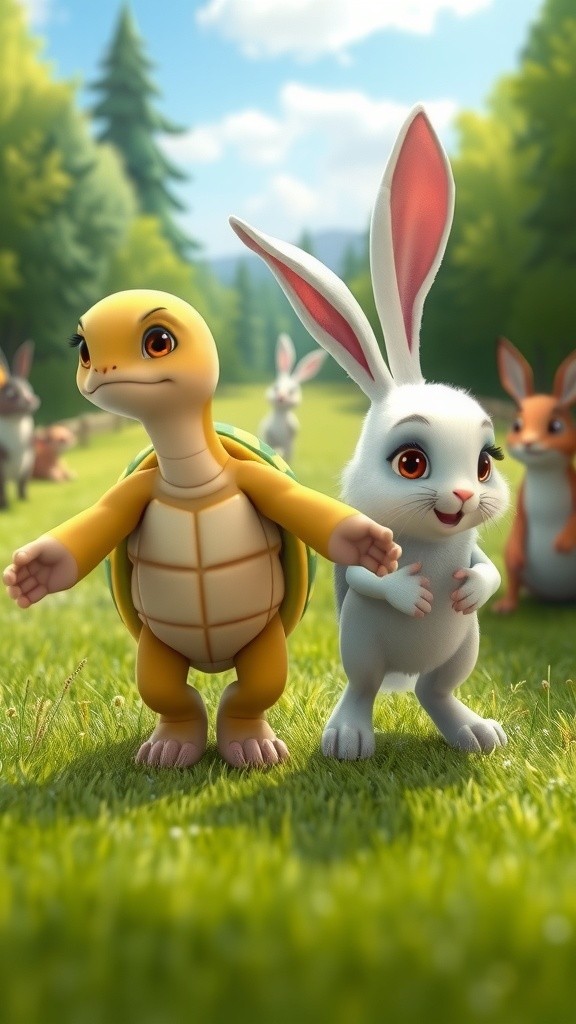 Kura-kura Tantang Kelinci: Lomba Lari dengan Ojek Online!