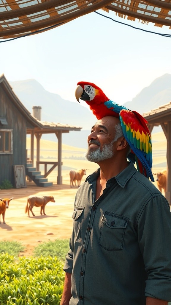 किसान, तोता और भैंस की अनोखी कहानी